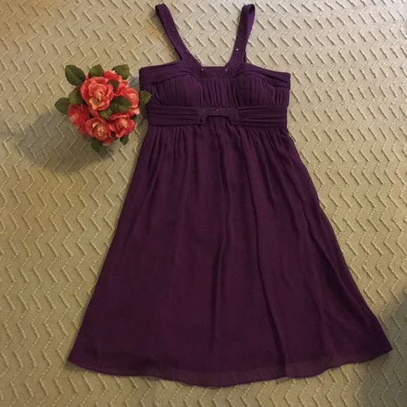 Max and Cleo Purple Formal/SemiFormal Empire Dress - Picture 2 of 16